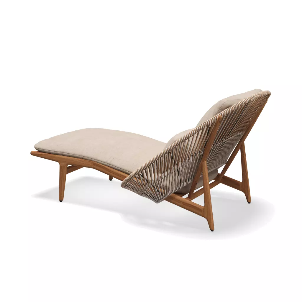 teak wood chaise