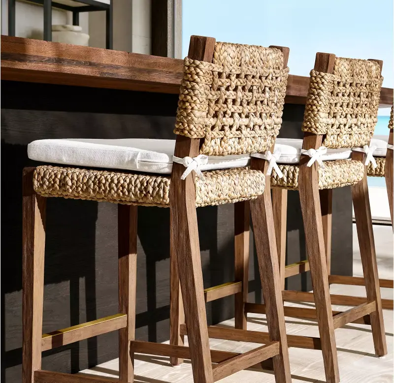 woven strap counter stool