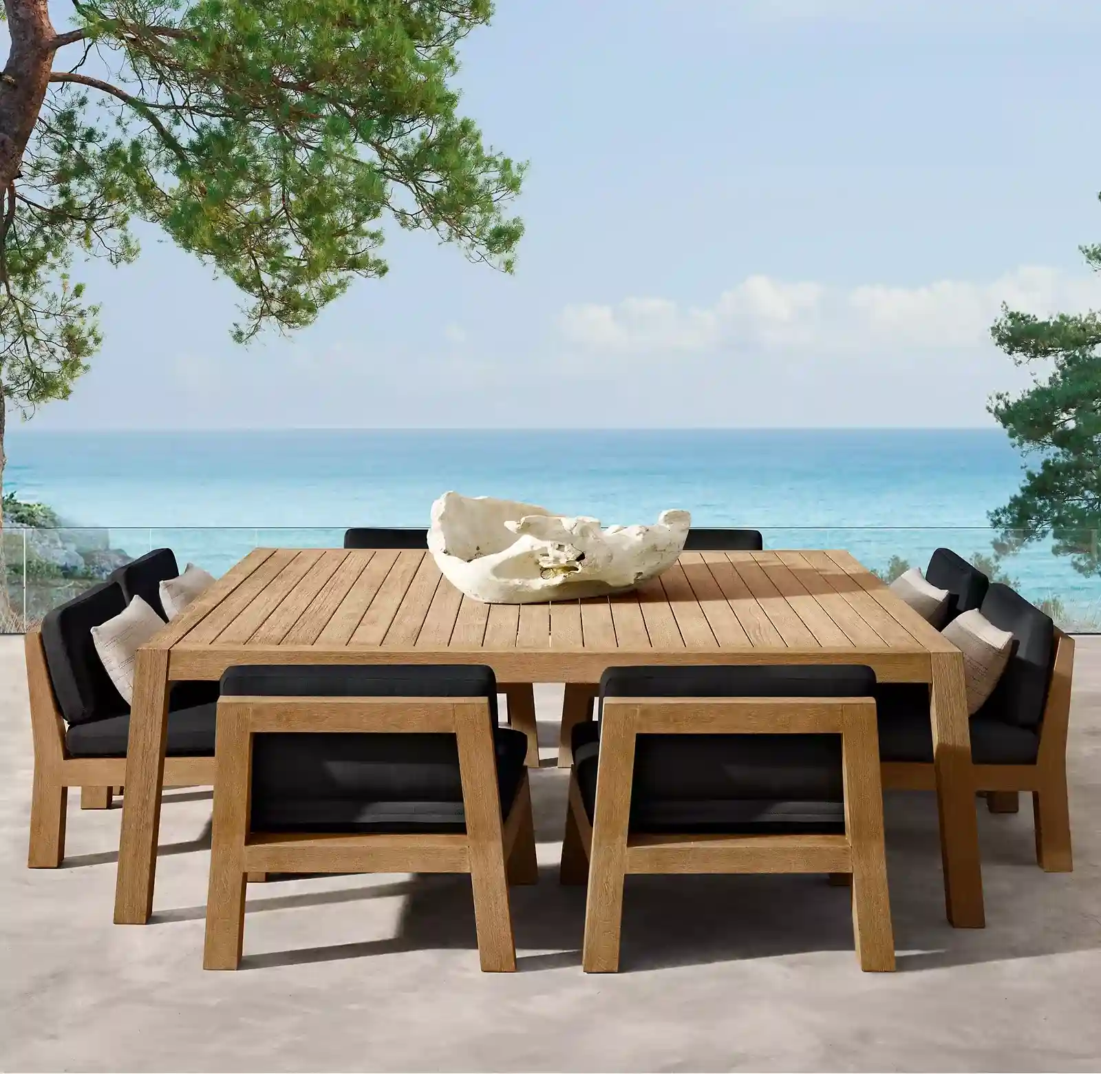 rectangular garden dining table