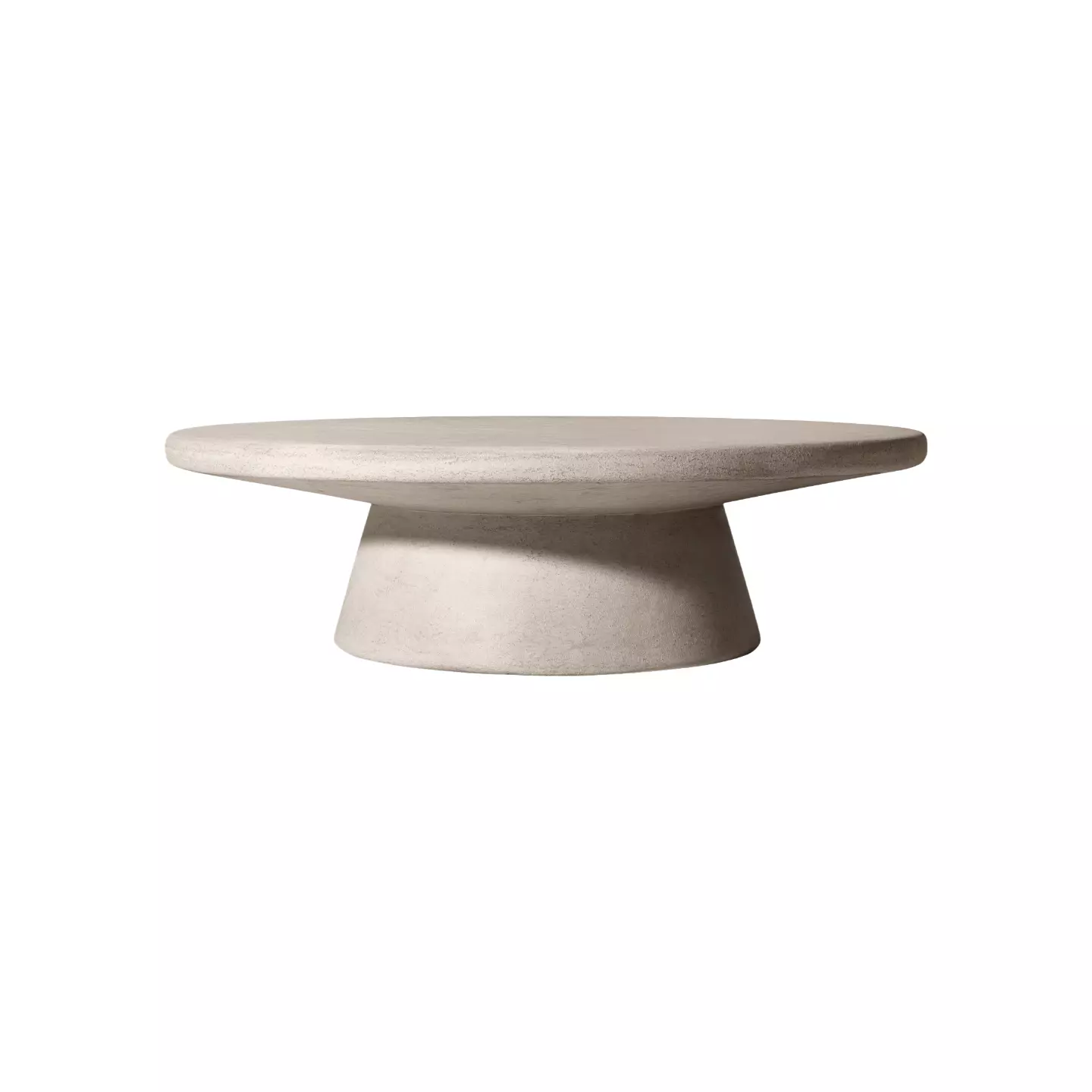 concrete round coffee table