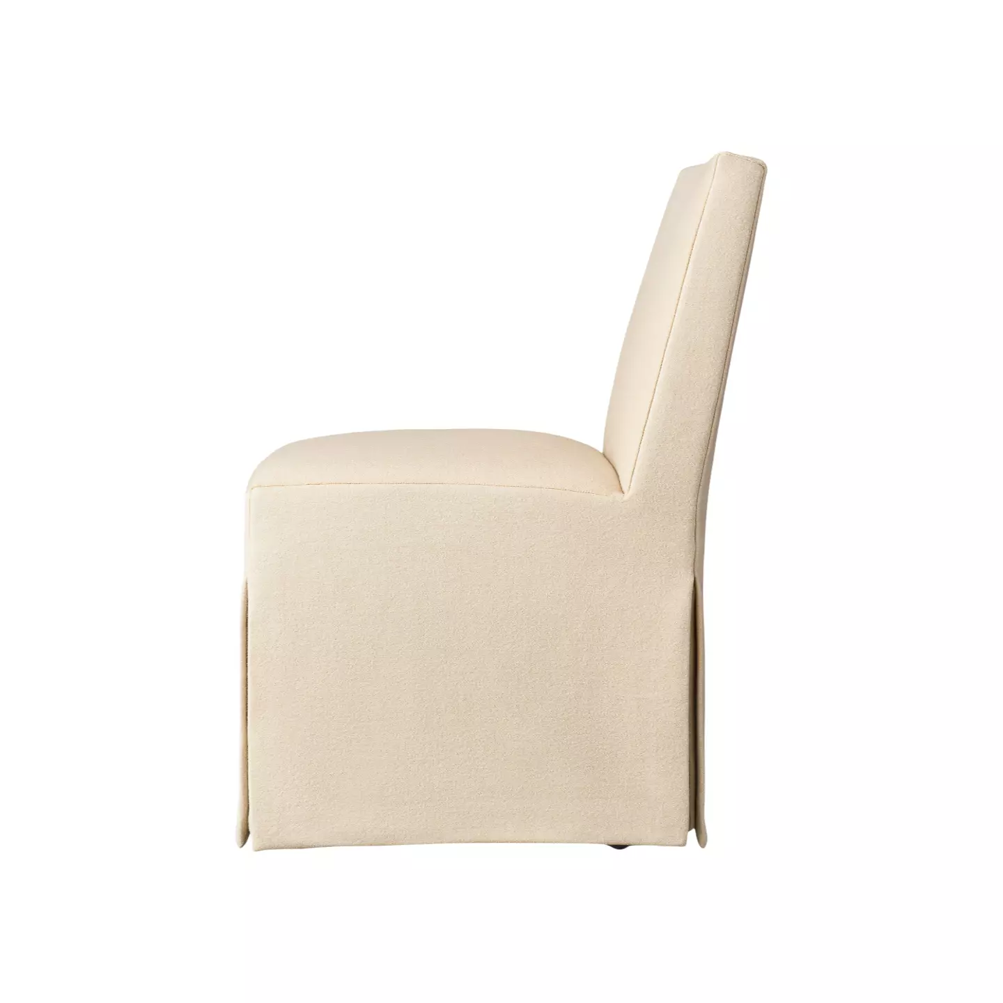 beige fabric dining chairs