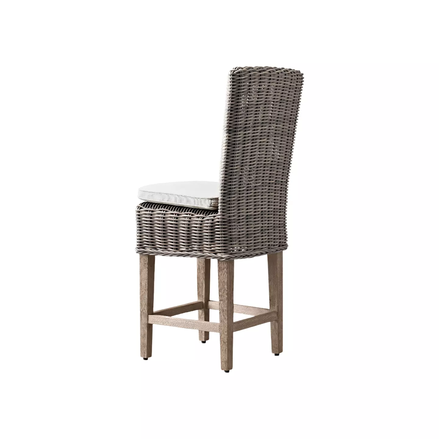 wood and rattan bar stools