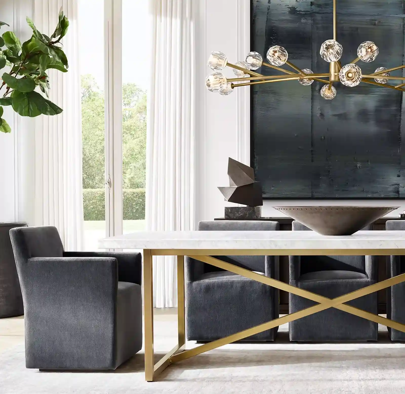 modern marble dining table