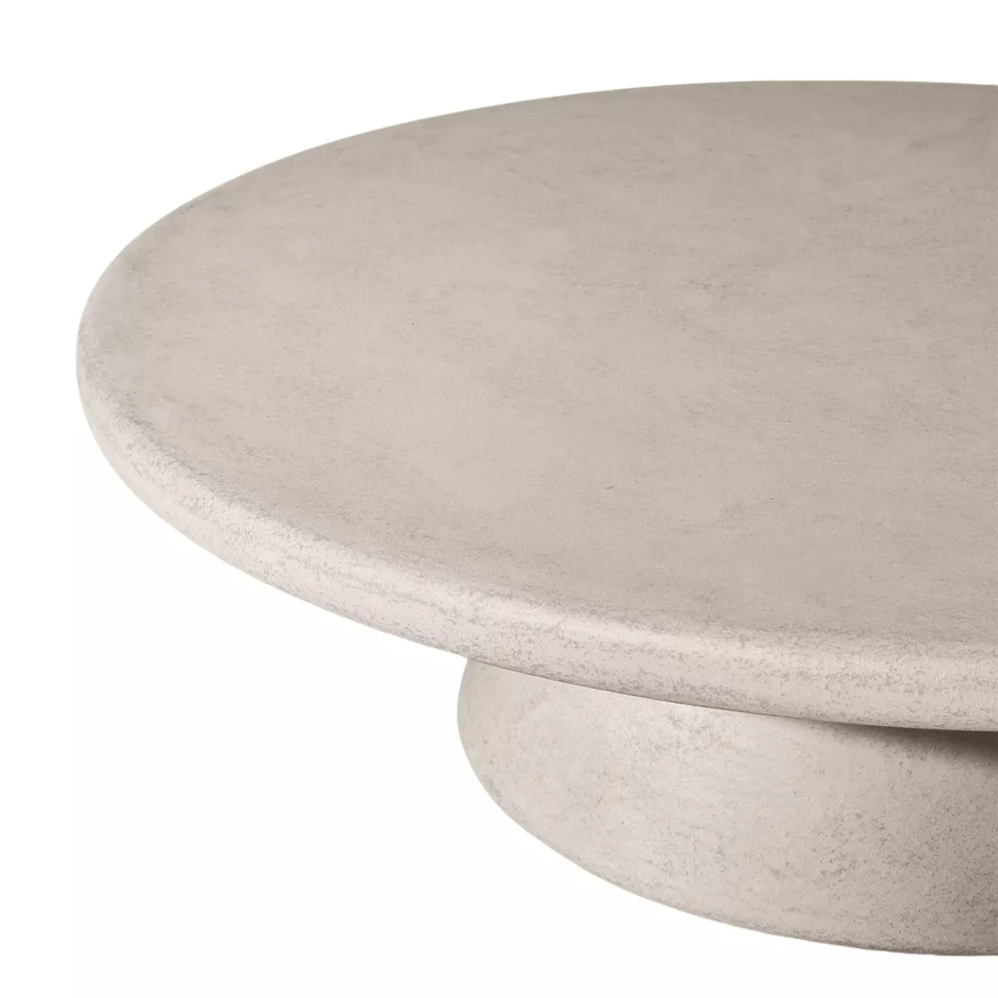 cement round coffee table