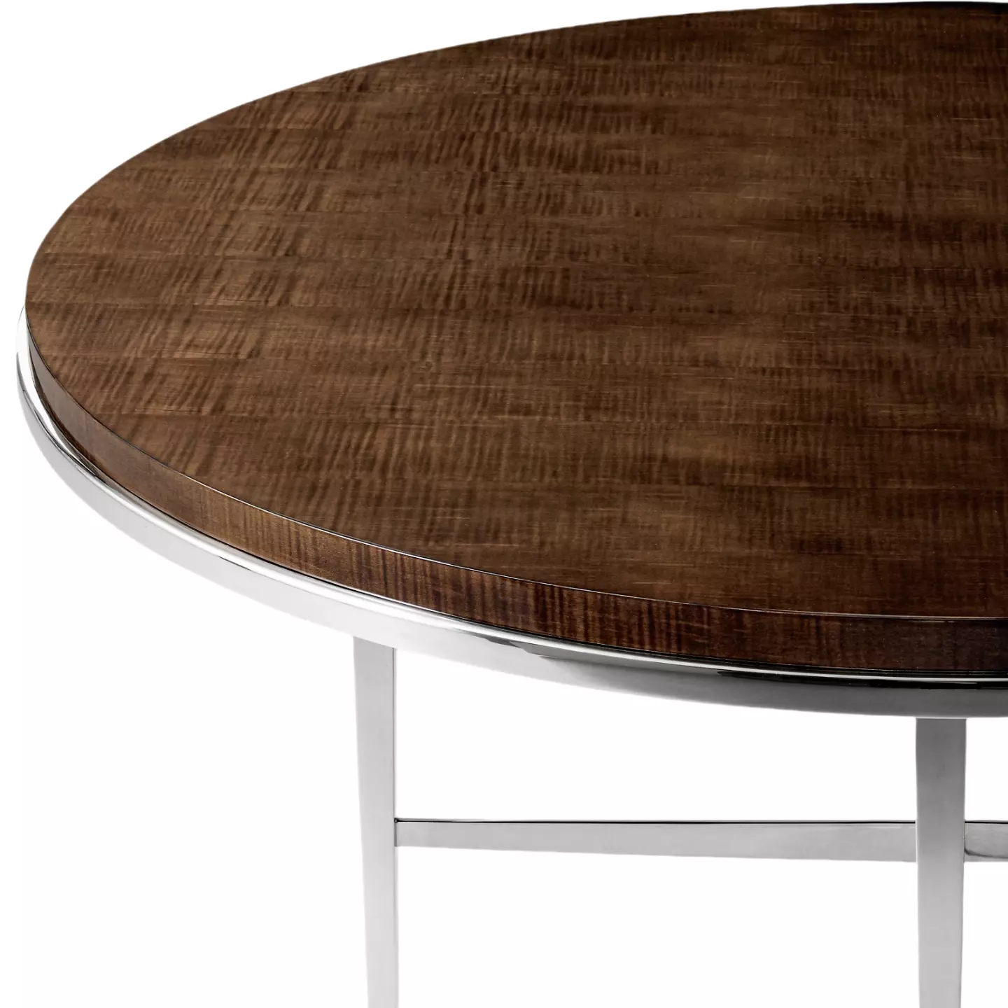 dark wood round dining table