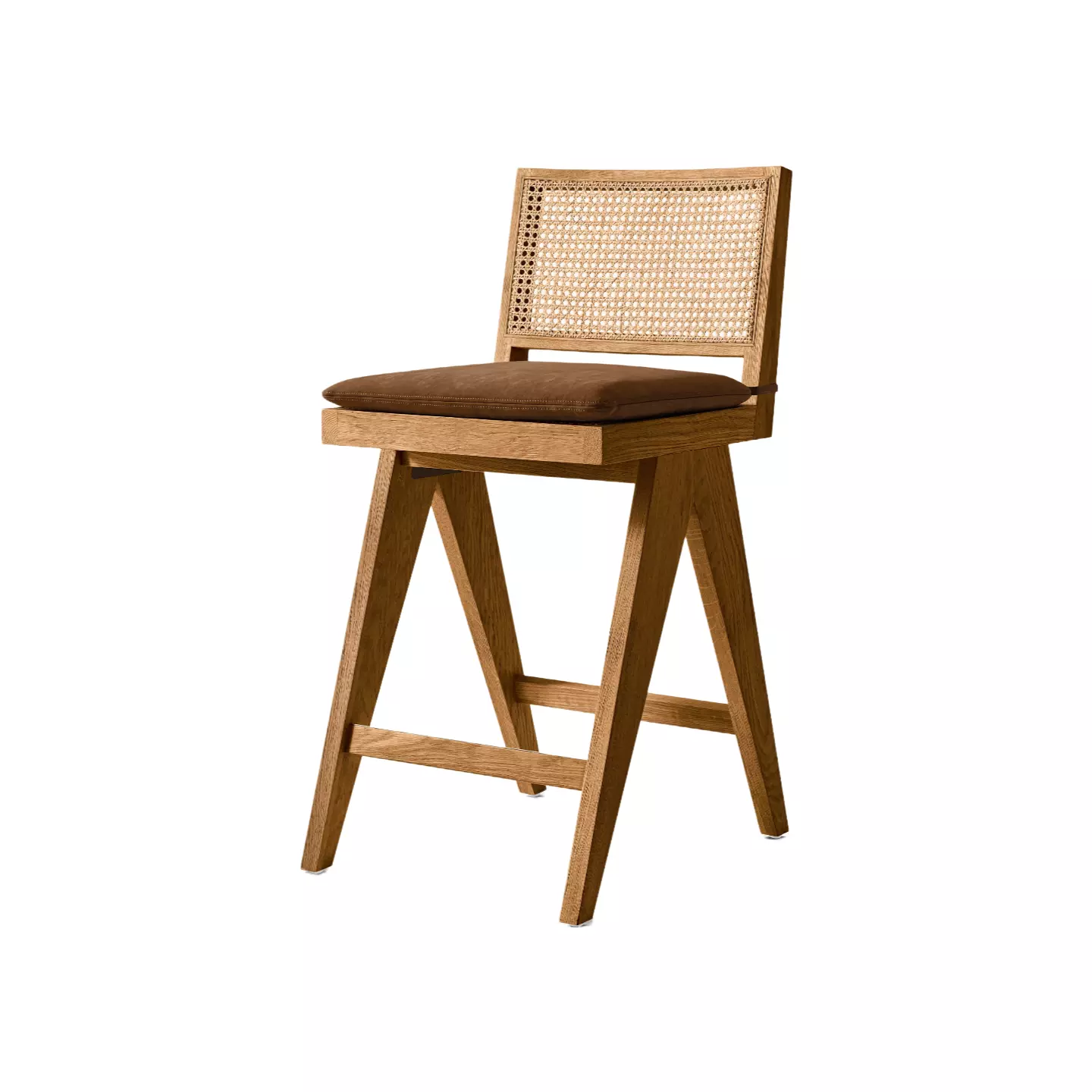 wood and fabric bar stools
