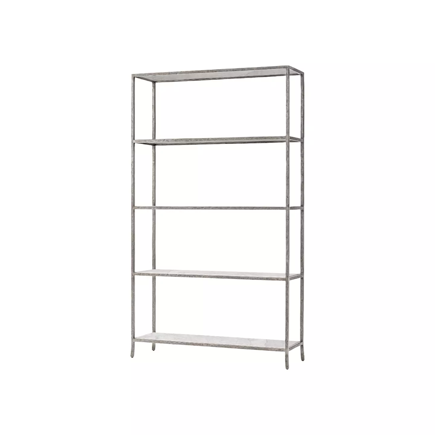 white marble shelving