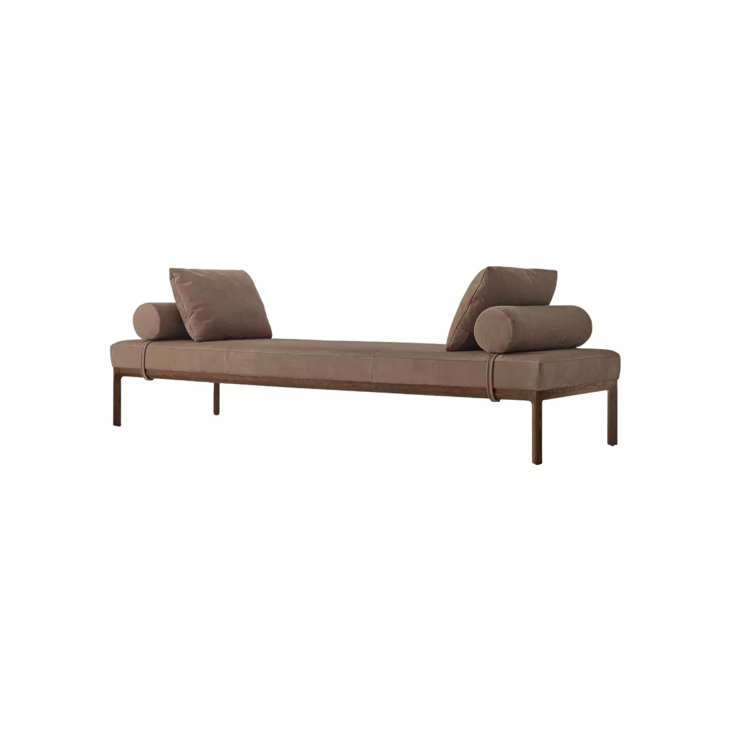 brown leather daybed
