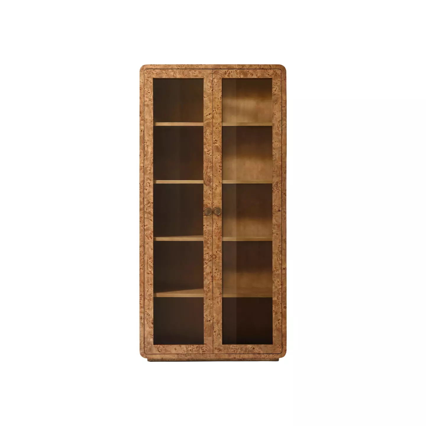 large curio cabinets with glass doors