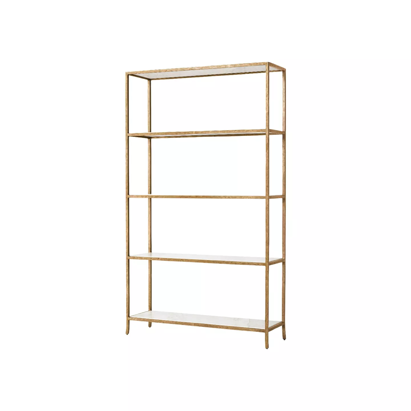 gold and marble shelf