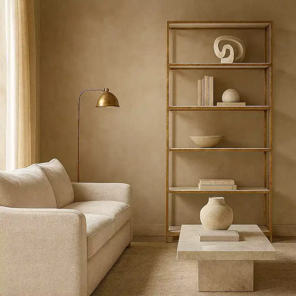 rh marble and brass shelf
