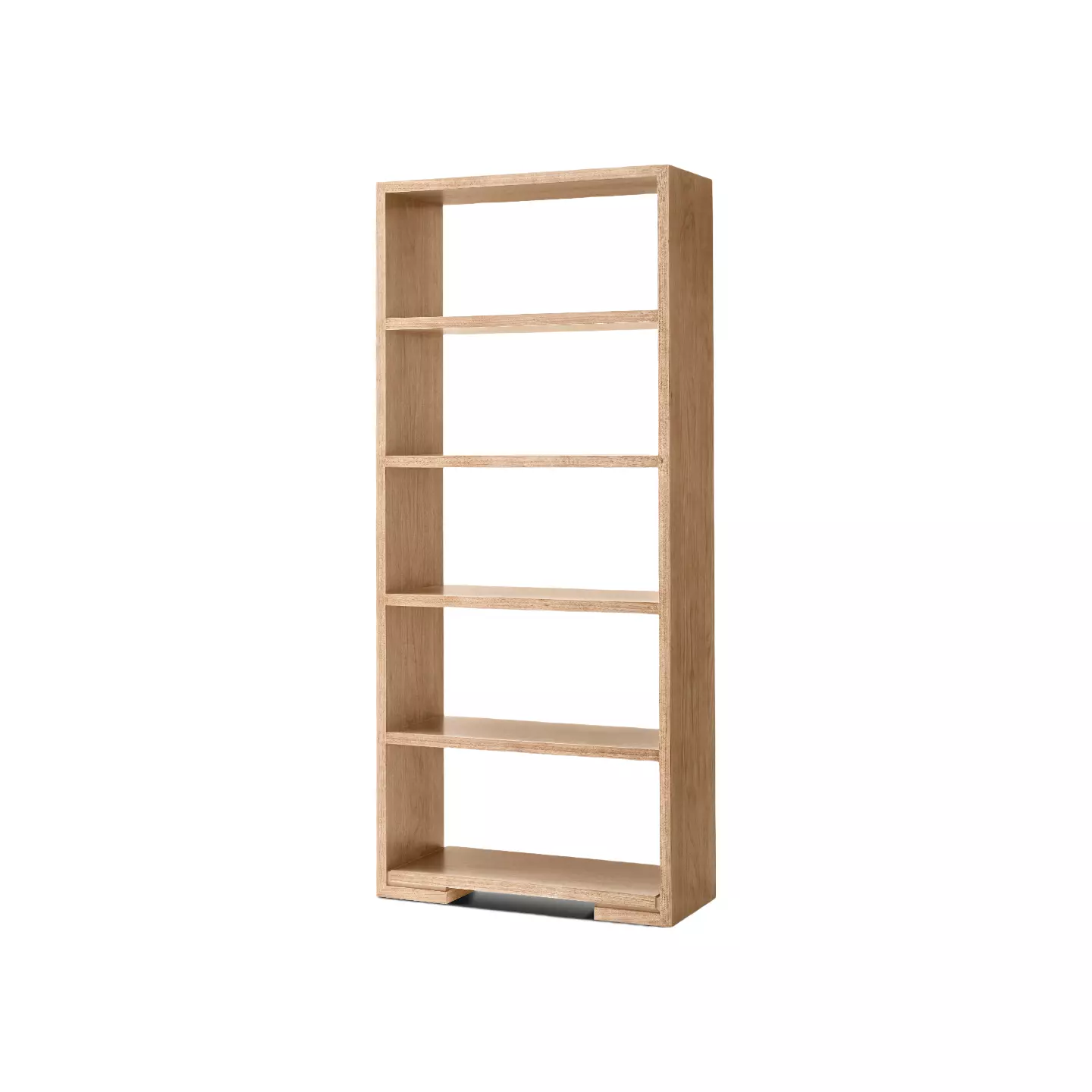 walnut wood bookshelf