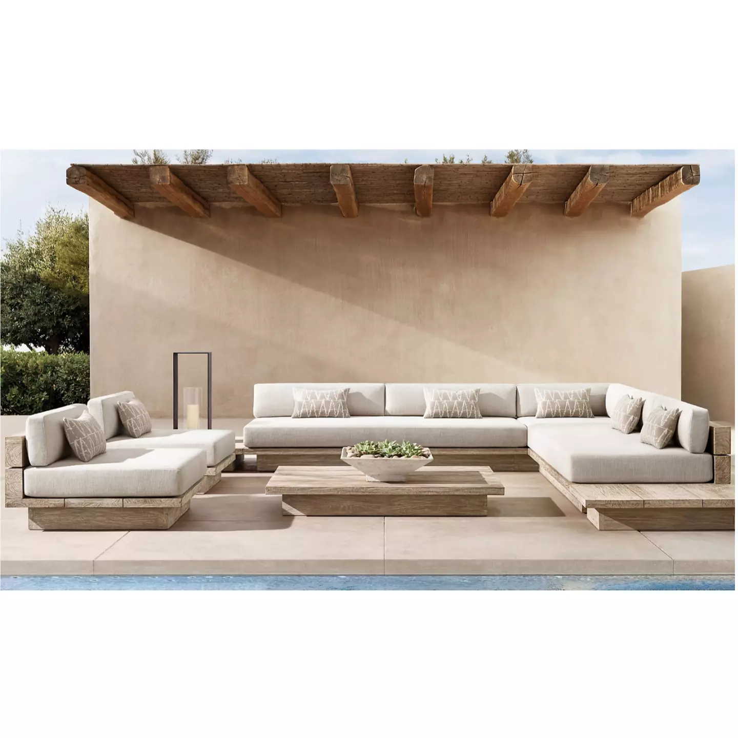 teak sofa outdoor