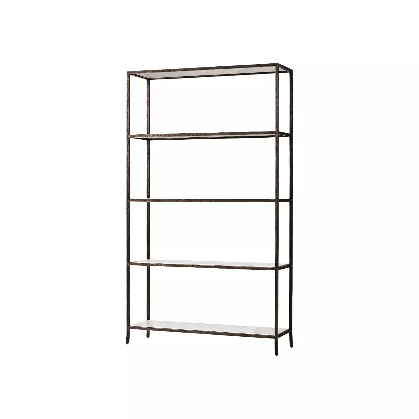 marble shelf with brass brackets