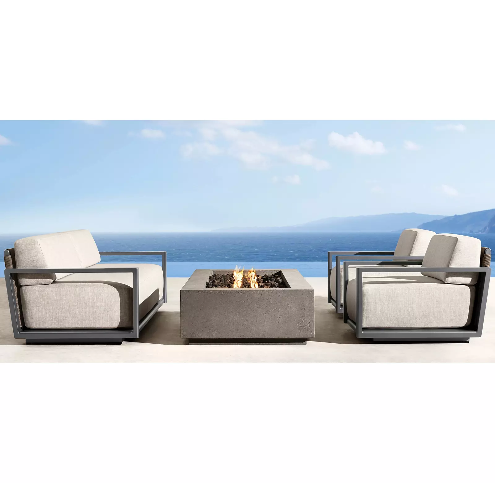 aluminum outdoor sofa set