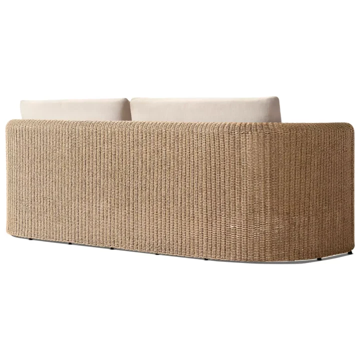 round wicker outdoor couch