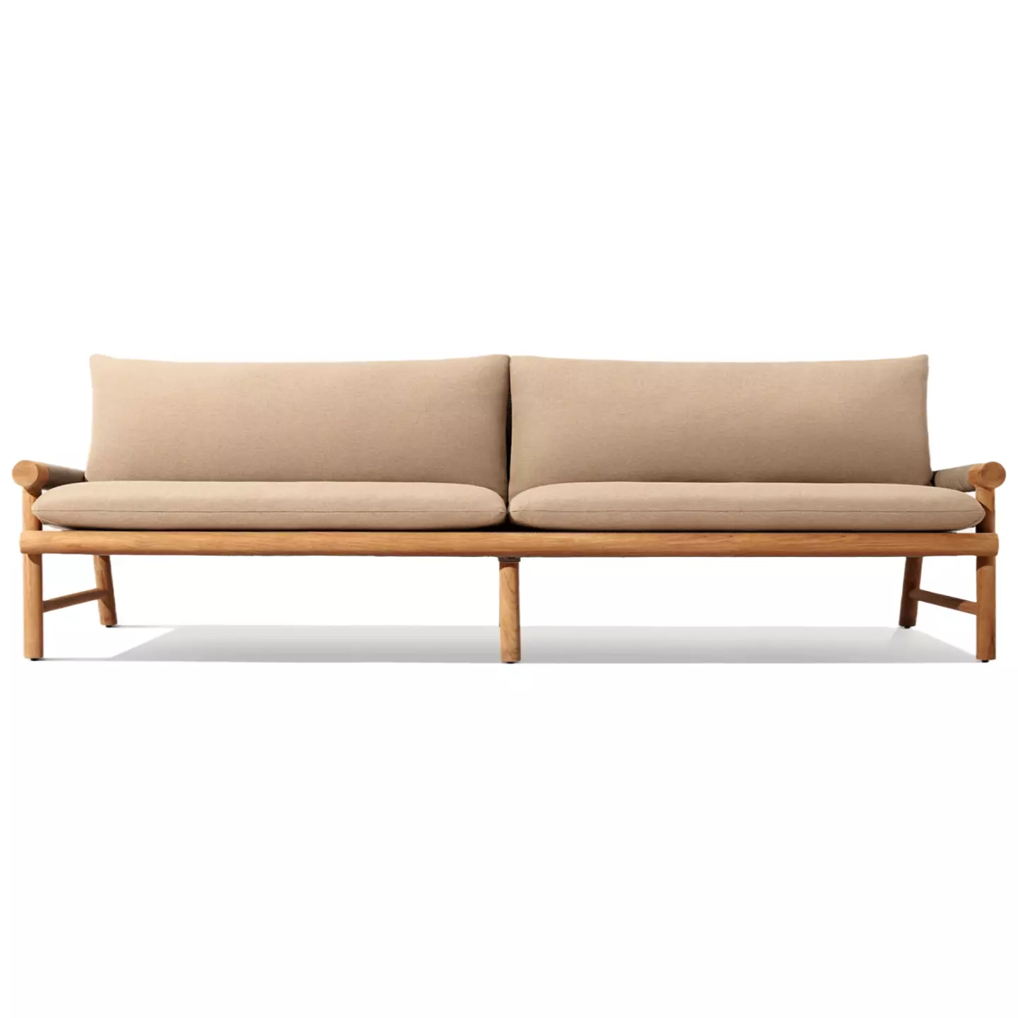 teak 3 seater sofa