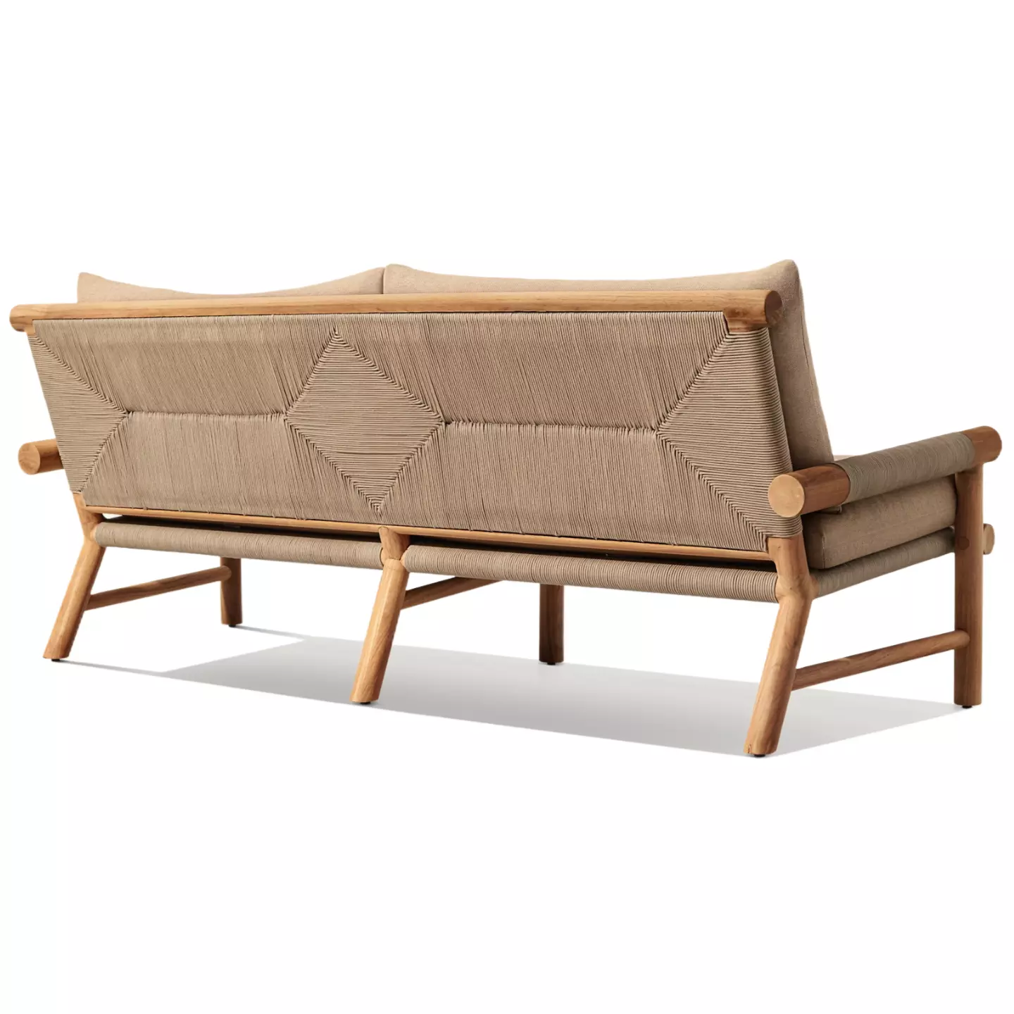 teak frame sofa