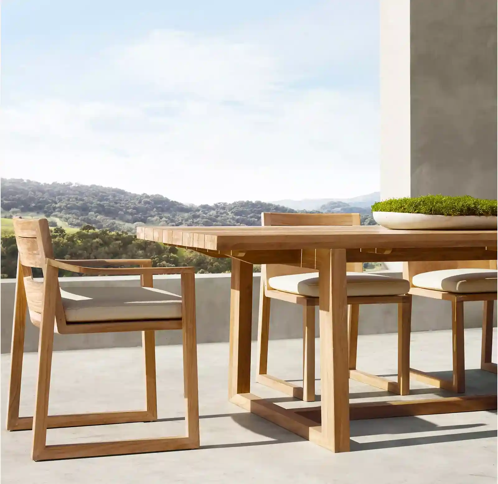 teak dining armchair