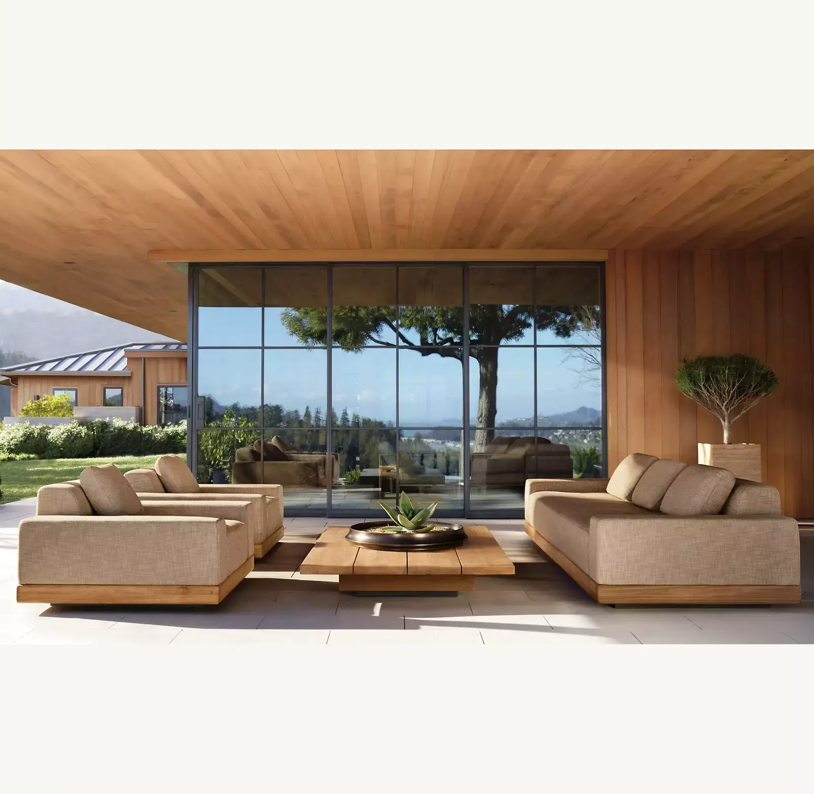 teak garden sofa