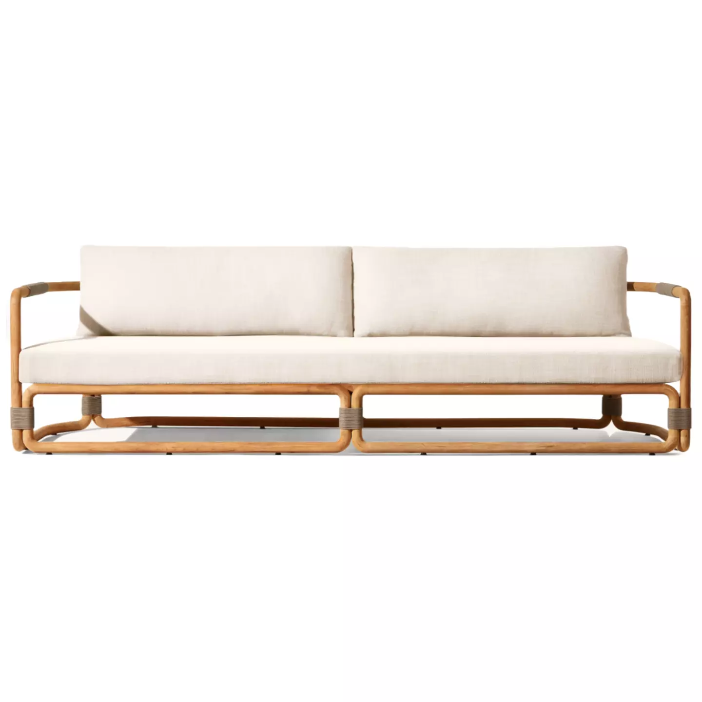 teak 3 seater sofa